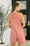 Wynn Ribbed Knit Romper in Rust