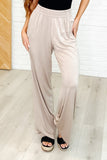 Chase the Pace Wide Leg Pants in Taupe