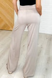 Chase the Pace Wide Leg Pants in Taupe
