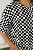 Checkered Top and Bottom Lounge Set
