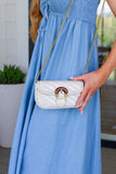 Classic Quilted Clutch in Ivory