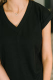 Classic Timeless V-Neck Tee in Black