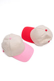 Two Tone Canvas Cap Set