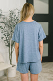 Couldn't Help It Melange Set in Light Navy