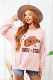 Cow Girl Pullover in Dusty Pink