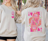 Queen of Hearts Sweatshirts (front & back)