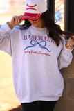 Baseball Is My Favorite Season Bow Tee/Sweatshirt