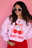 I Love You Cherry Much Cherry Bow Sweatshirt