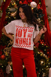 Checkered Joy To The World Tee
