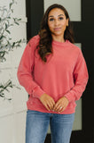 Daily Ease Mineral Wash Pullover in Ruby