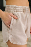 Daily Routine Mineral Wash Shorts in Ash Mocha