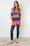 Striped Loose Knit Top