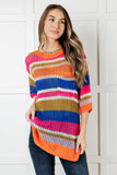 Striped Loose Knit Top