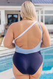 Dominicana Color Block Asymmetrical Swimsuit