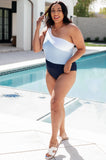 Dominicana Color Block Asymmetrical Swimsuit