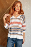 Sterling Striped V-Neck Top