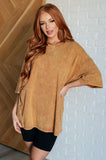 Riley Mineral Wash Drop Shoulder Tee in Deep Camel