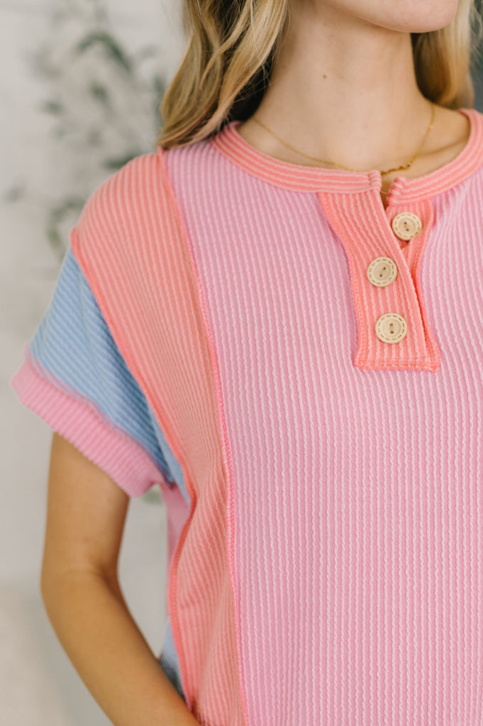 Don't Stop Til' You Get Enough Color Block Top