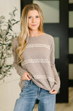 Down to Every Detail Long Sleeve in Stone Taupe