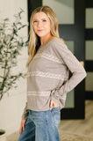 Down to Every Detail Long Sleeve in Stone Taupe