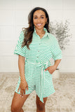 Comfort Me Striped Romper