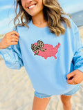 USA MAP Embroidered Sweatshirt