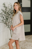 Lockhart High Neck Dress in Ash Mocha