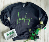 Lucky Lime Ink Black Sweatshirt