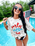 Party In The USA Star Puff Ink Tee