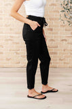 CARMEN DOUBLE CUFF JOGGERS IN BLACK