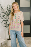Feel so Fine Embroidered Knit Top