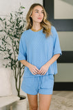 Vienna Top and Bottom Set in Sky Blue