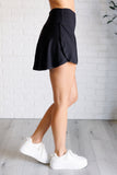 V Shaping High-Waist Skort in Black