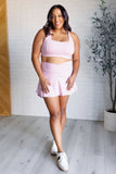 V Shaping High-Waist Skort in Mauve Peony