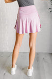 V Shaping High-Waist Skort in Mauve Peony