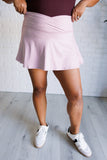 V Shaping High-Waist Skort in Mauve Peony