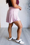 V Shaping High-Waist Skort in Mauve Peony