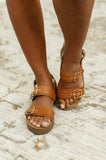 Fun play Cognac Platform Sandal