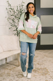 Cable Ribbed Knit Hooded Top