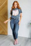 Gingham Bow Pumpkin Tee