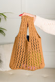 Girls Day Open Weave Mini Bag in Tan