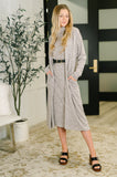 Glam Dress and Cardigan Set in Chocolate