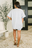 Going Far Top and Biker Short Set in Grey