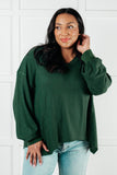 Jen V-Neck Top in Green