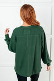 Jen V-Neck Top in Green