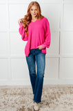 Jen V-Neck Top in Pink