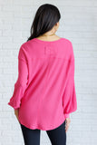 Jen V-Neck Top in Pink