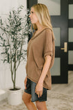 Growing Restless V-Neck Tee in Brown
