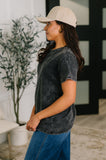 Had to Be There Mineral Wash Tee in Ash Black