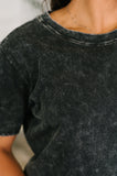 Had to Be There Mineral Wash Tee in Ash Black